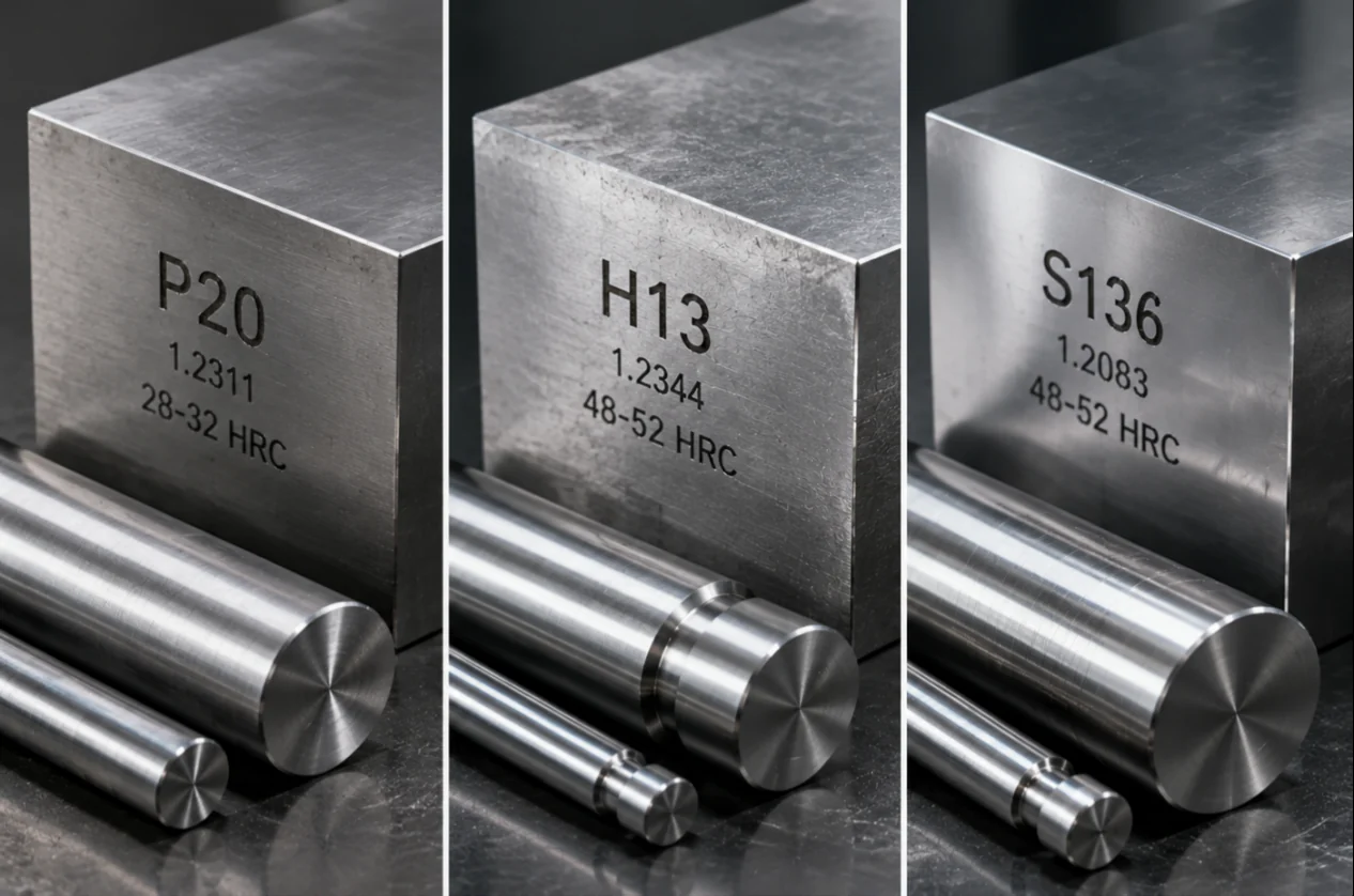 P20 H13 and S136 mold steel materials for injection blow molds