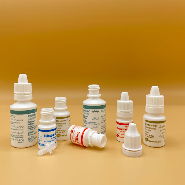 Eye dropper bottles suitable for precision injection blow molding